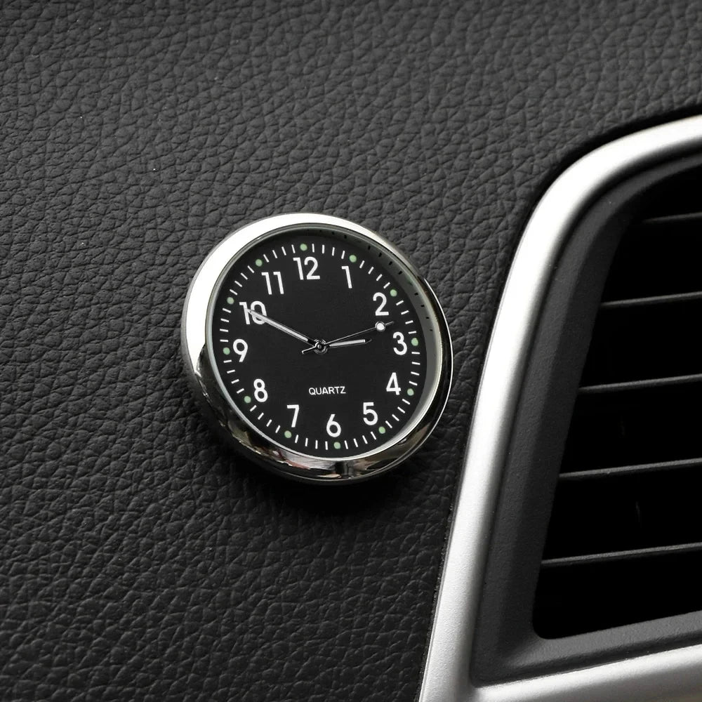 Reloj de coche luminoso, miniautomóviles, reloj digital adhesivo interno, relojes mecánicos de cuarzo, adorno para coche, accesorios para coche, regalos.