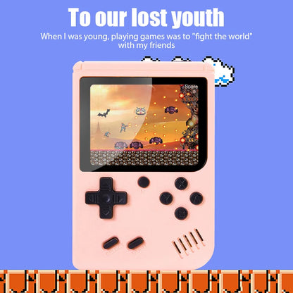 Consola de videojuegos portátil retro de 8 bits con pantalla LCD de 3,0 pulgadas y 400 juegos AV integrados, ideal como regalo para niños.