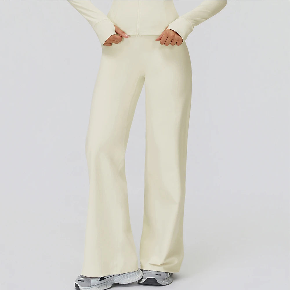 Women High Waist Wide Leg Pants Leggings Fitness Bell-bottoms Yoga Flared Leggings Push Up Gym Workout Flared Pants Sportswear
