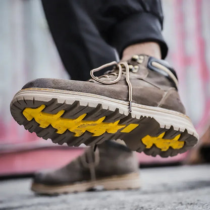 Botas de nieve para hombre, ideales para el invierno. Botas clásicas de caña alta para senderismo, con suela gruesa antideslizante y gran practicidad.
