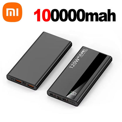 Banco de energía Xiaomi de 500000 mAh, gran capacidad, 120 W, carga rápida PD20W, apto para todos los teléfonos móviles, larga duración.