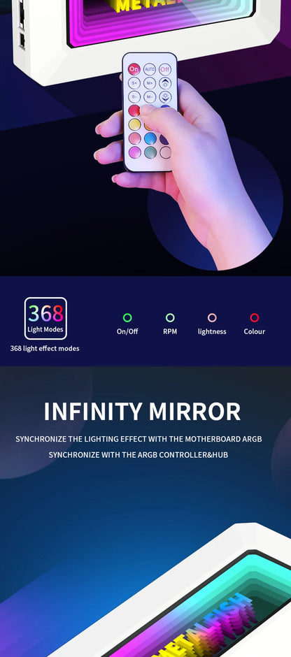 METALFISH Divisor de ventilador ARGB con PWM de 4 pines para refrigeración de ordenador, radiador de CPU SYNC, tira de luces LED de 5 V y 3 pines, mando a distancia