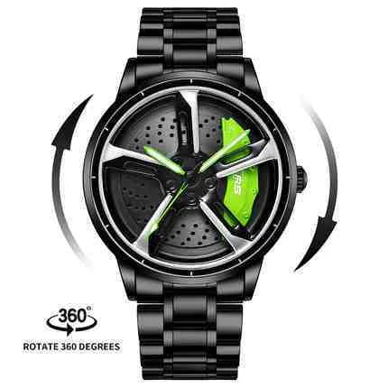 Reloj de cuarzo con esfera giratoria caleidoscopio Sharingan, esfera de anime japonés 3D, reloj de marca superior de lujo, resistente al agua, reloj de moda para hombre.
