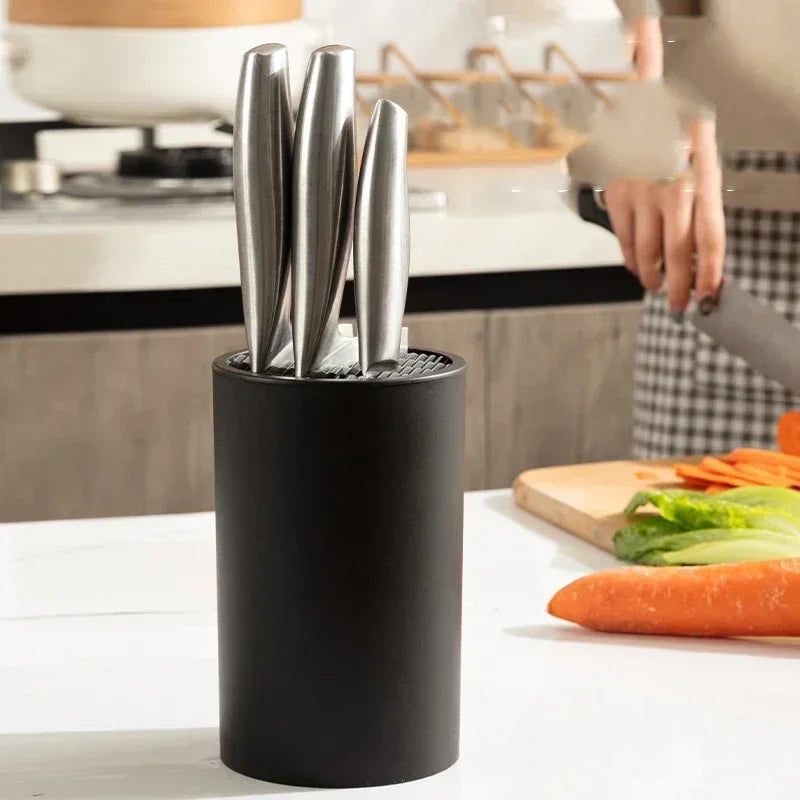 Soporte para cuchillos de cocina, soporte para cuchillos de cerámica, bloque de plástico para cuchillos, soporte para tanque de almacenamiento, accesorios de cocina