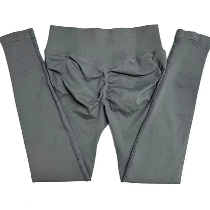 Leggings deportivas sin logo para mujer, efecto push-up, cintura baja, sin costuras, para gimnasio, yoga y entrenamiento.