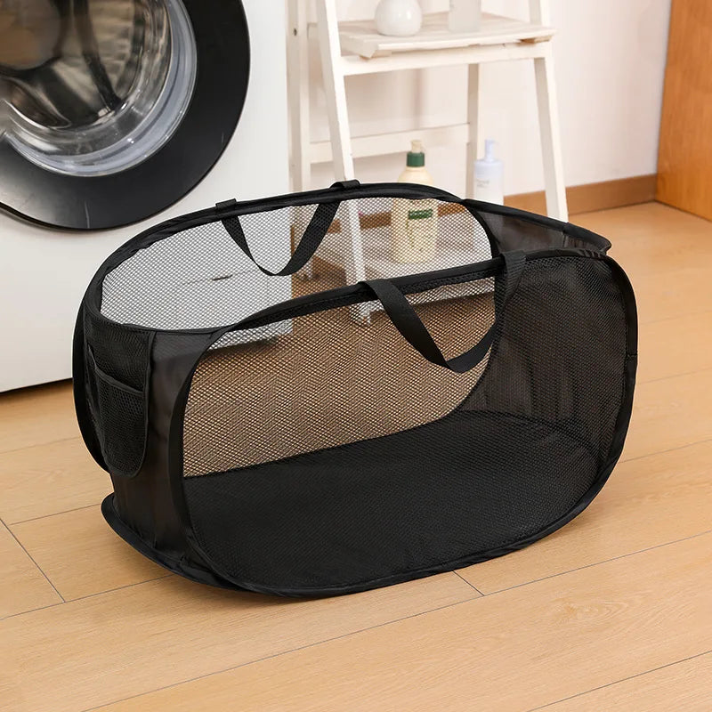 Cesta de ropa sucia plegable para el baño, ideal para el hogar.
