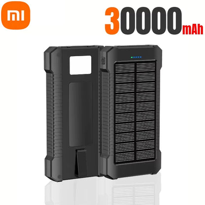 Banco de energía solar Xiaomi de 500.000 mAh, gran capacidad, carga súper rápida, batería externa portátil para exteriores para iPhone, Huawei y Samsung.