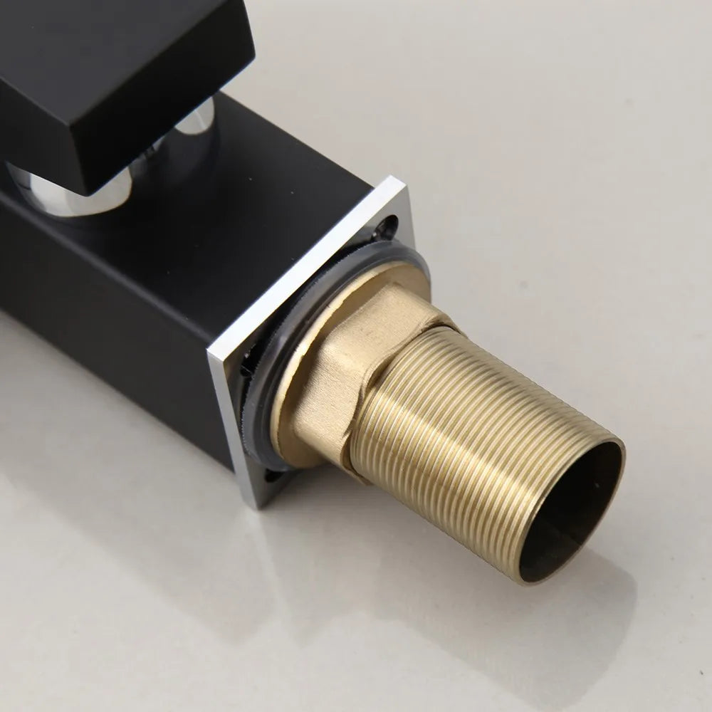 Grifo de baño YANKSMART con luz LED, para lavabo, montaje sobre encimera, monomando, con grifo mezclador tipo cascada.