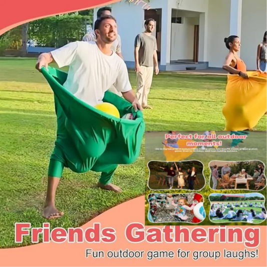 Juego de patio "Granny Pants", juegos de patio, juego de reunión familiar, gigante al aire libre con pelota saltarina, juego recreativo en equipo, decoraciones para fiestas
