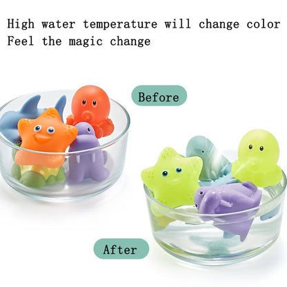 Juguetes de baño para bebés, juguetes coloridos para la bañera, juguetes de baño impermeables para niños pequeños, niñas y niños de 0 a 3 años, regalo