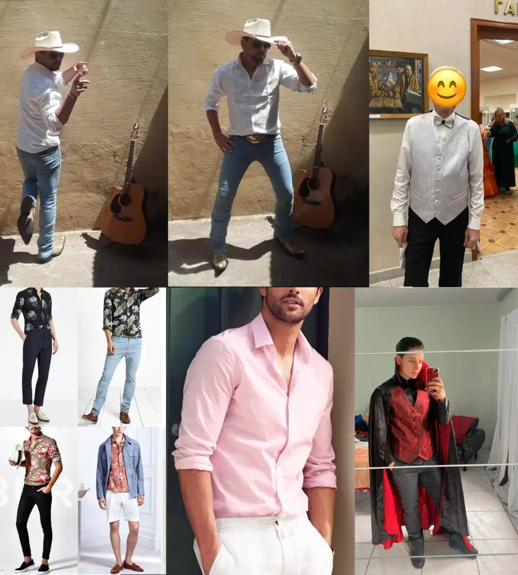 Camisas clásicas negras estampadas y bordadas para hombre, solapa de seda, manga larga, corte formal exquisito, ideales para eventos de negocios y fiestas. Barry.Wang CY-0407