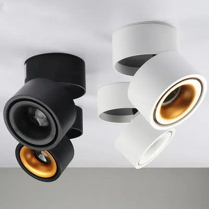 Focos LED plegables, focos de pared, lámpara de techo, iluminación interior de superficie para sala de estar y cocina.