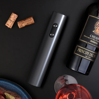 Abridor de botellas de vino eléctrico, sacacorchos automático con aireador, vertedor y cortador de papel de aluminio para cocina, bar, fiestas, regalos, batería.