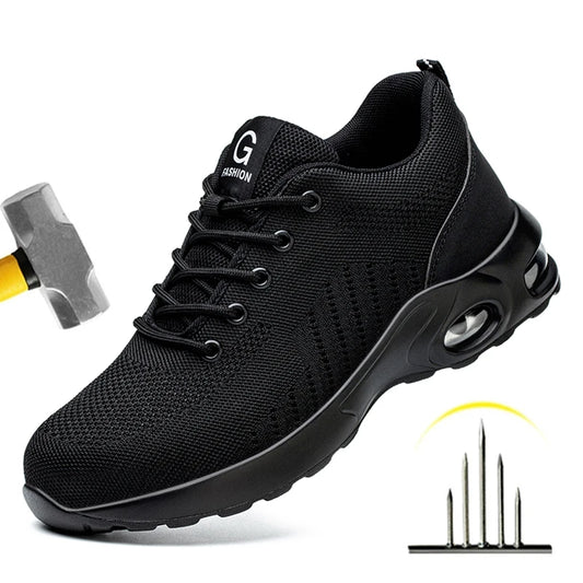 Botas de seguridad con puntera de acero para hombre, zapatos de trabajo antigolpes, botas de seguridad indestructibles, botas tácticas.