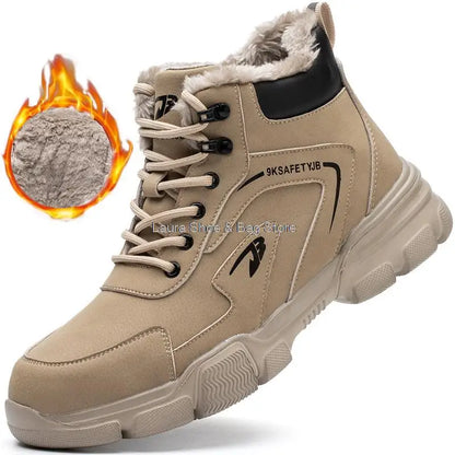 Botas de seguridad protectoras, zapatos de seguridad laboral, botas de seguridad de invierno para hombre, zapatos de trabajo antiperforación, botas de trabajo con punta de acero, indestructibles.