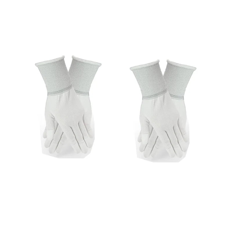 Guantes de vinilo para coche, de nailon recubierto de PU, antiestáticos, con punta de los dedos, antipolvo, para tintado de ventanas, herramientas de instalación de película