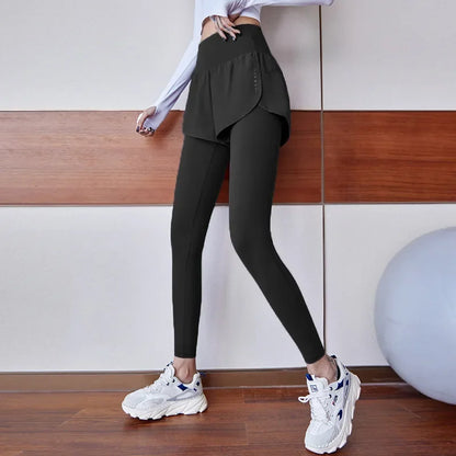 Pantalones deportivos de gimnasio para mujer, mallas de entrenamiento de yoga de cintura alta, faldas, leggings, ropa deportiva para correr, tenis, secado rápido.