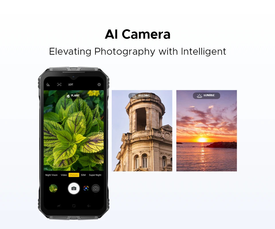 Teléfono resistente DOOGEE S Cyber ​​Pro, 12 GB de RAM, 512 GB de almacenamiento, procesador Helio G100, pantalla IPS FHD+ de 6,6" y 120 Hz, batería de gran capacidad de 10800 mAh, carga de 33 W y NFC.