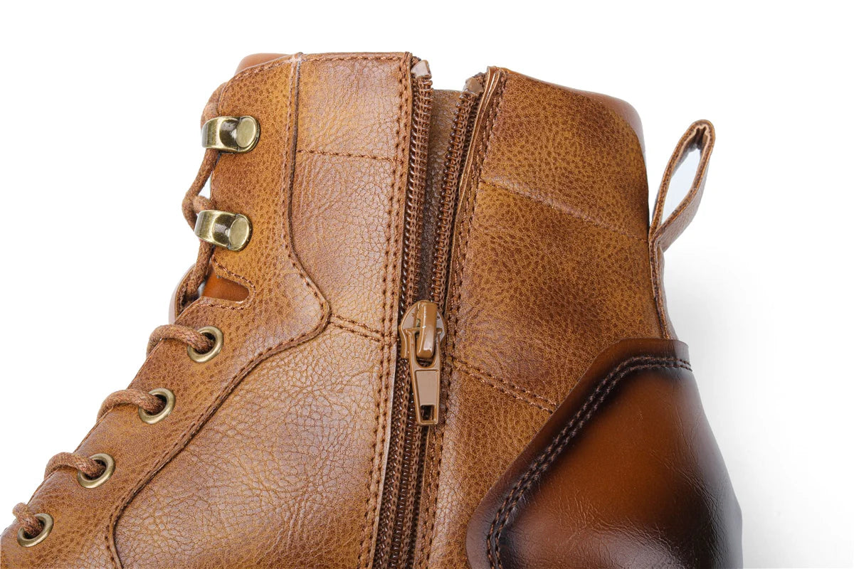 Botas retro para hombre, talla 7-13, moda 2023, cómodas botas de cuero para primavera.