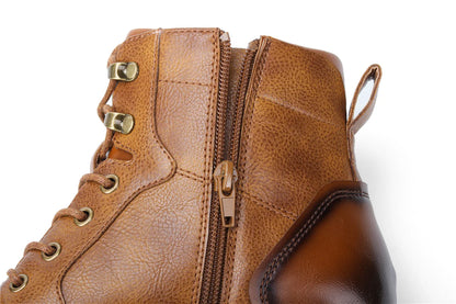 Botas retro para hombre, talla 7-13, moda 2023, cómodas botas de cuero para primavera.