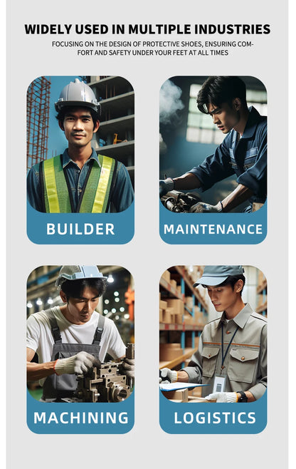 Zapatos de seguridad para hombre, zapatillas de trabajo, botas de seguridad indestructibles, zapatos ajustables con puntera de acero, zapatos deportivos de seguridad, dropshipping