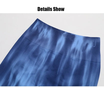 Pantalones de yoga para mujer con estampado tie-dye Cloud Rise, leggings deportivos sexys para gimnasio, mallas sin costuras, pantalones de cintura alta para entrenar.