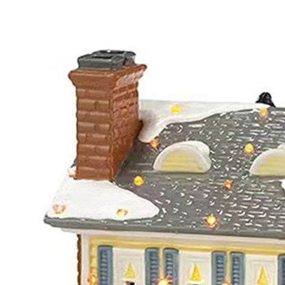 Adorno navideño de resina único hecho a mano para casa pequeña con luces LED para tu hogar y jardín festivos.