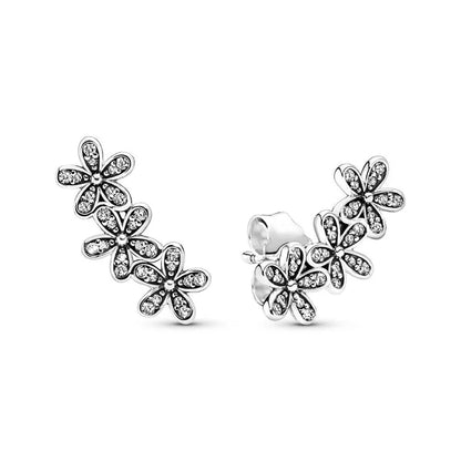 Pendientes de plata 925 con forma de corazón infinito y lazo brillante, originales, para mujer, regalo, joyería fina, 2025