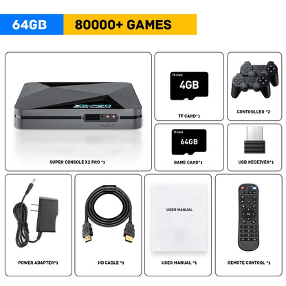 Consola de videojuegos retro Super Console X2 Pro con más de 100 000 juegos para MAME/ARCADE/Sega Saturn/DC en 4K HD