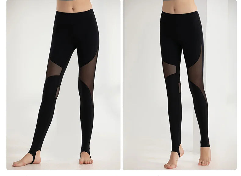 Mallas de Yoga para Mujer con Parches de Malla, Cintura Alta, Pantalones de Gimnasio, Secado Rápido, Ropa Deportiva para Correr y Entrenamiento, Leggings Deportivos para Mujer