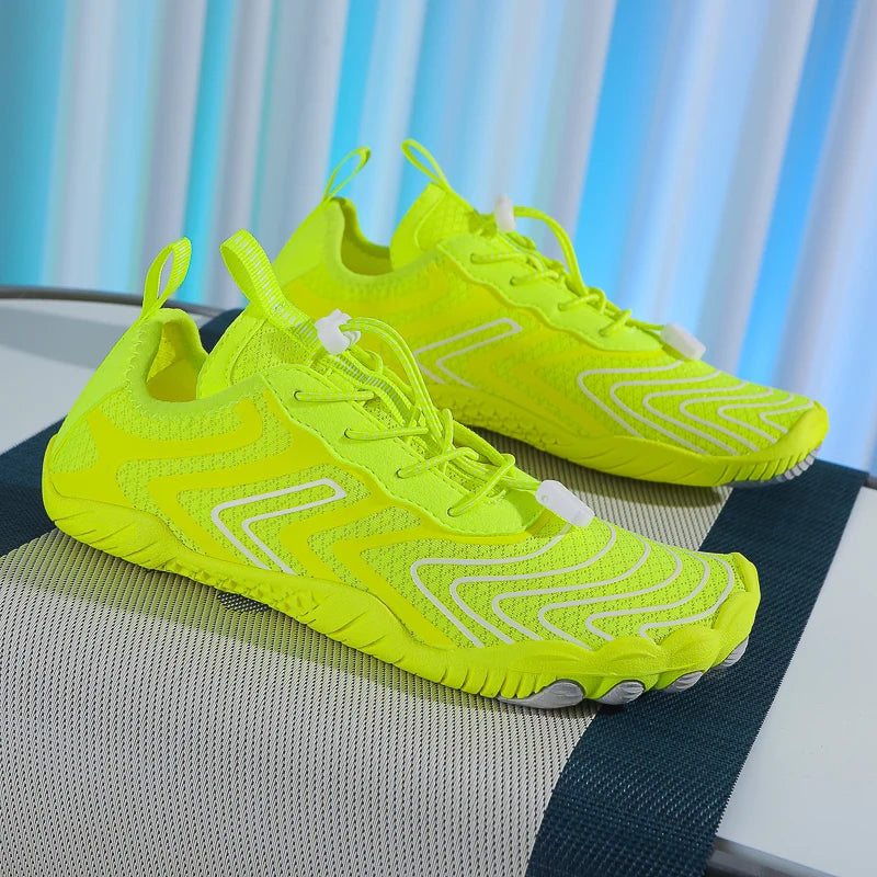 Zapatos deportivos acuáticos informales, transpirables, ligeros, de secado rápido, para usar descalzo, adecuados para vacaciones en la playa, surf, natación, pesca, buceo, entrenamiento físico, navegación en ríos al aire libre y ajuste ajustable.