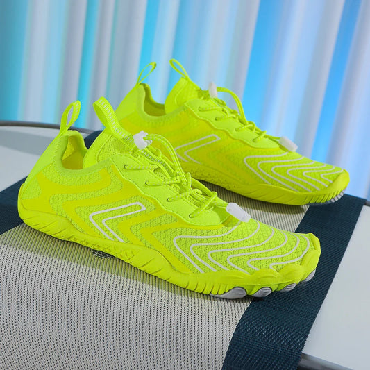 Zapatos deportivos acuáticos informales, transpirables, ligeros, de secado rápido, para usar descalzo, adecuados para vacaciones en la playa, surf, natación, pesca, buceo, entrenamiento físico, navegación en ríos al aire libre y ajuste ajustable.