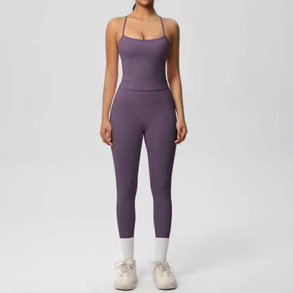 Conjunto de Ropa de Yoga para Mujer, Traje Deportivo, Ropa de Entrenamiento, Chaleco Deportivo sin Mangas, Conjunto de Gimnasio, Mono de Entrenamiento, Ropa Interior Deportiva, Ropa Deportiva
