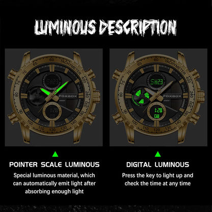 Nuevo reloj cronógrafo deportivo informal para hombre, con correa de silicona, de cuarzo, con esfera grande y punteros luminosos, resistente al agua