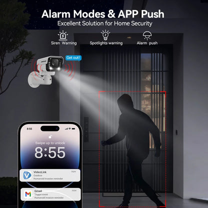 Cámara IP ASECAM 4K 8MP PTZ con zoom óptico 30X, IA, detección de vehículos, WDR, PoE, videovigilancia de seguridad CCTV, compatible con IMX415 Hikvision.