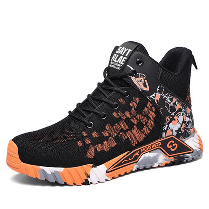 Zapatos de seguridad de caña alta con punta de acero para hombre y mujer, botas de seguridad indestructibles y antigolpes.