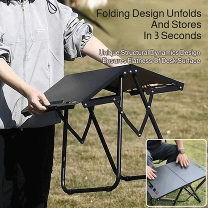 Mesa de comedor plegable multifuncional para exteriores, de aleación de aluminio, para acampar, portátil, para barbacoa, para picnic y camping.