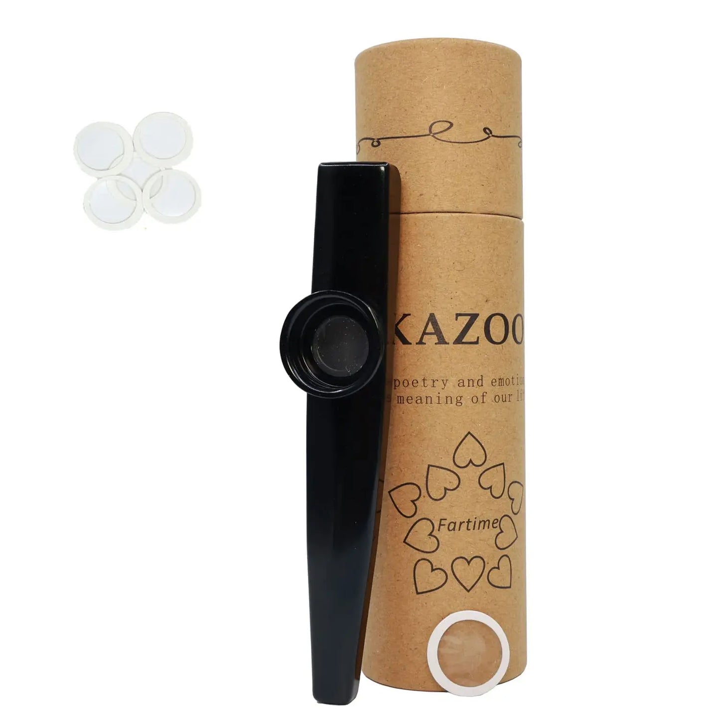 Kazoo metálico premium Miwayer | 5 diafragmas reemplazables y diseño portátil | Resonancia de calidad de estudio con elegante estuche de regalo