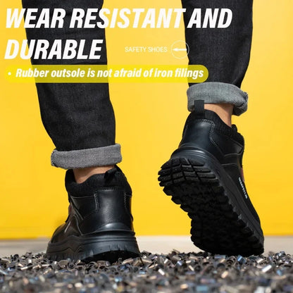 Nuevos zapatos de seguridad para hombre a la moda, aislantes 6KV, transpirables, impermeables, antideslizantes y cómodos.