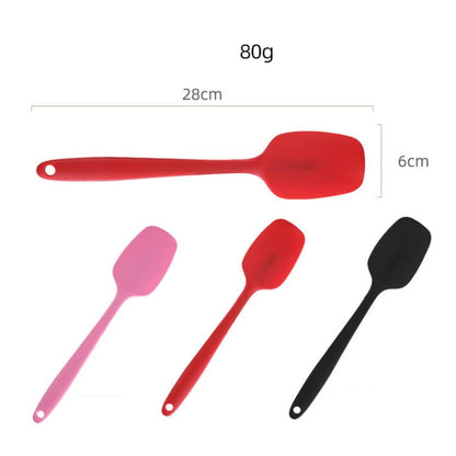 Raspador de silicona grande de 28 cm, paquete completo, pala en T de silicona integrada, herramienta para hornear, pala para remover mantequilla, cuchara raspadora