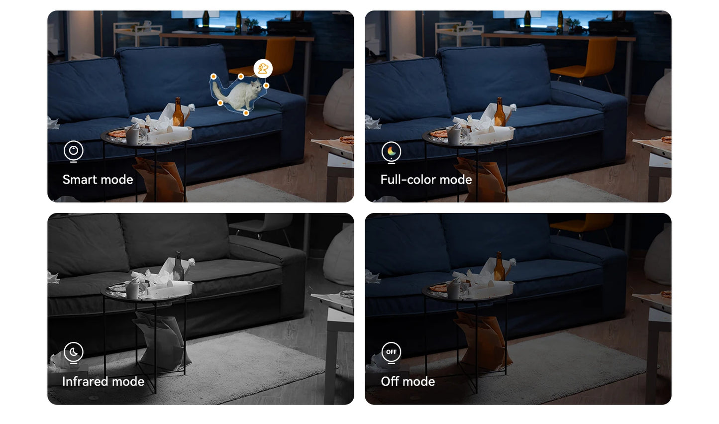 Cámara de seguridad IMOU Cell PT Lite de 3 MP con batería, paneles solares, visión nocturna a color, protección Wi-Fi y protección para exteriores.