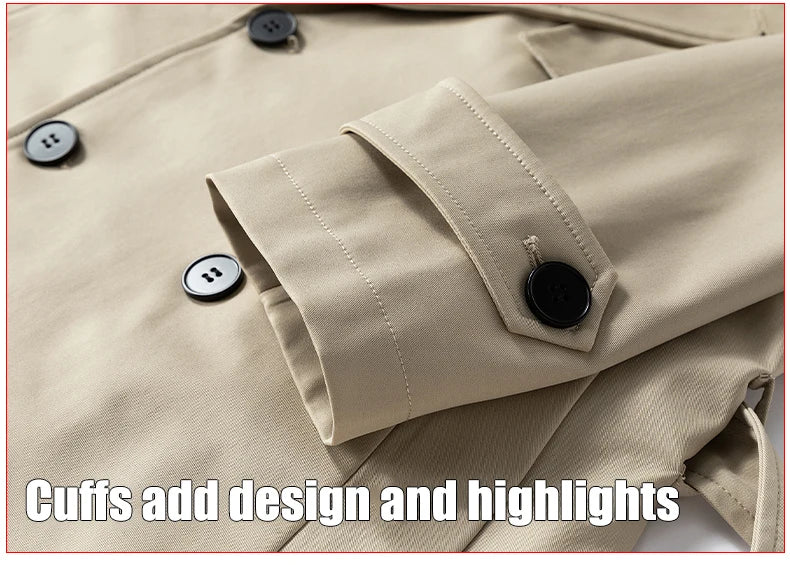 Chaquetas de hombre, abrigos de primavera para hombre, gabardinas, abrigos tipo streetwear, cortavientos, abrigos largos holgados de estilo business casual.