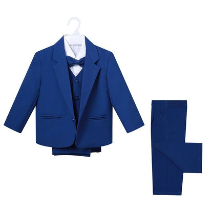 Conjunto de ropa formal de moda para bebé: chaqueta, camisa, chaleco, pajarita y pantalón, 5 piezas, para fiesta, de 0 a 2 años