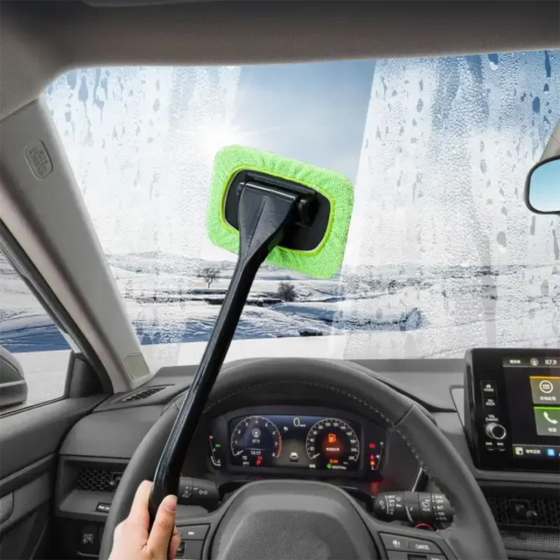Kit de cepillo limpiador de ventanas de coche con mango largo, herramienta de lavado de parabrisas, limpiaparabrisas interior, accesorios para coche