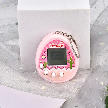 Mascotas electrónicas, juguetes virtuales, Tamagotchi, animales cibernéticos nostálgicos, juguetes digitales para niños.