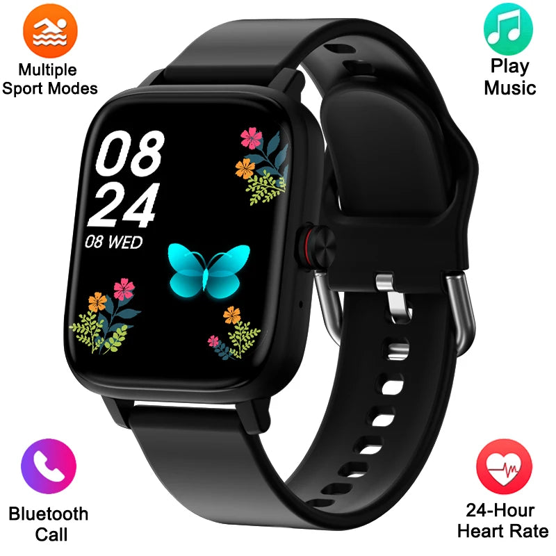 Nuevo reloj inteligente para mujer, con esfera personalizada, para Android IOS, resistente al agua, con Bluetooth, llamadas, música, reloj táctil completo para mujer