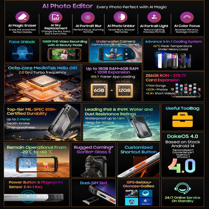 [Estreno mundial] Blackview OSCAL PILOT 1: Teléfono resistente, smartphone de 6 GB y 256 GB, pantalla HD+ de 6,67", batería de 15000 mAh y NFC.