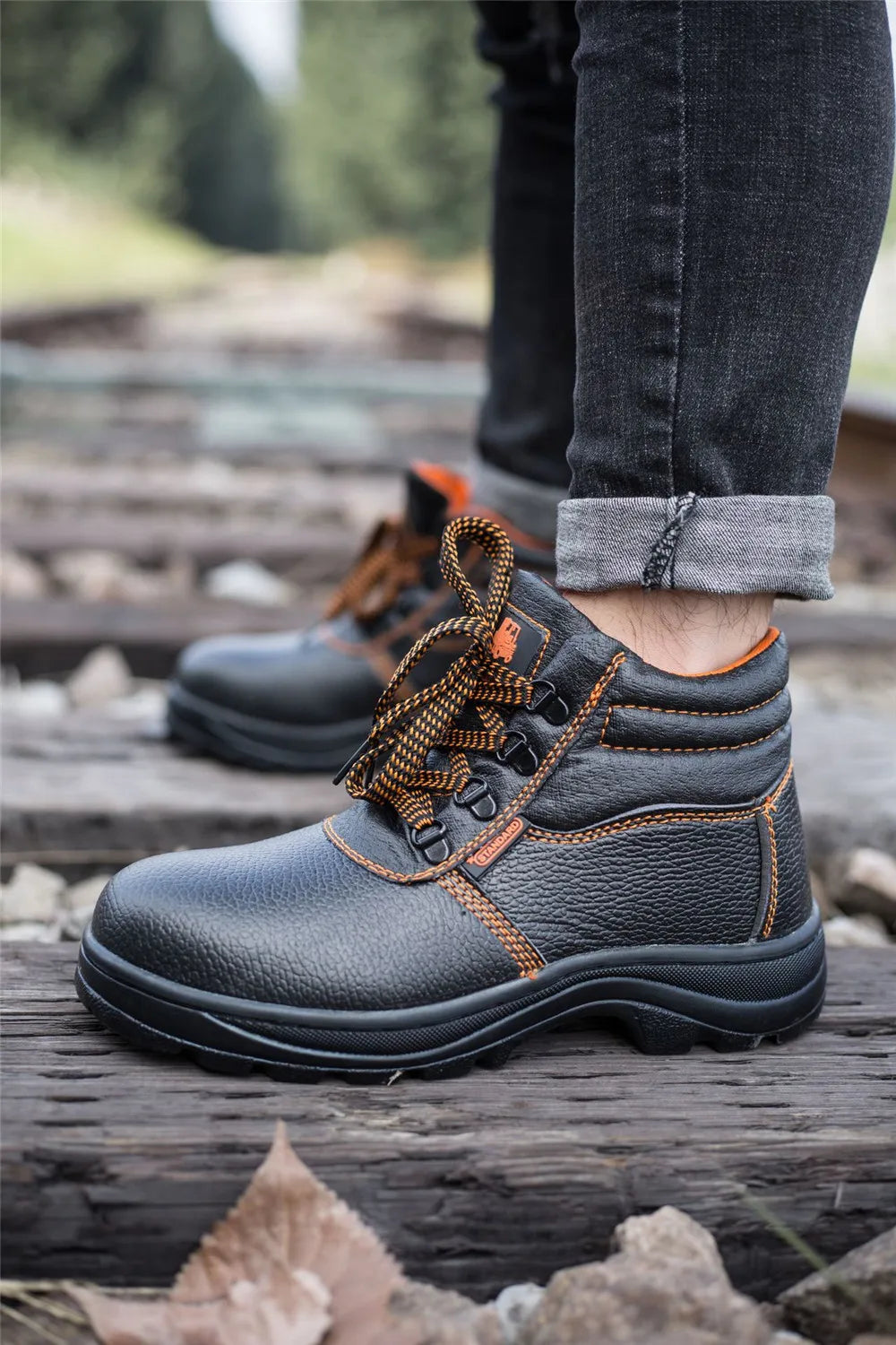 Calzado de trabajo, zapatos de protección, botas de seguridad impermeables para hombre, para construcción, antiperforación y antigolpes.