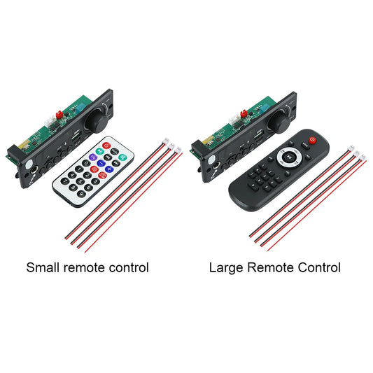 Módulo de radio FM para coche con amplificador de 6 W, CC 5 V, compatible con Bluetooth 5.0, módulo de audio TF, USB, reproductor de MP3, llamadas manos libres con control remoto