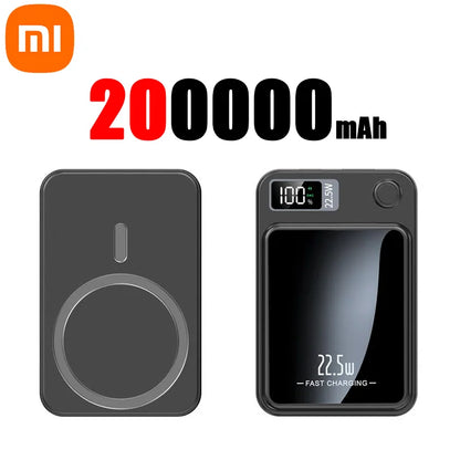 Banco de energía magnético inalámbrico Xiaomi de 500.000 mAh y 22,5 W, carga ultrarrápida, batería externa portátil para iPhone y Samsung.